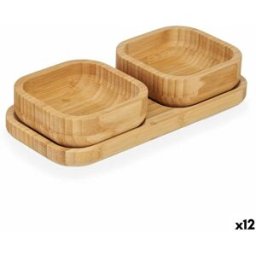 Tilltuggsset Kinvara Brun Bambu 23 x 4,5 x 11 cm 23 x 5,3 x 11 cm (12 antal)