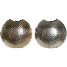 Vas DKD Home Decor 37 x 14 x 33 cm Silvrig Gyllene Aluminium Modern (2 antal)