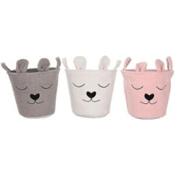 Dekorativ korg Home ESPRIT Brun Beige Rosa 35 x 35 x 41 cm (3 antal)