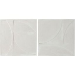 Väggdekoration Home ESPRIT Vit Modern 80 x 4 x 80 cm (2 antal)