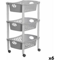 Grönsaksvagn Stefanplast Grå Plast 40 x 29,5 x 68,5 cm (6 antal)