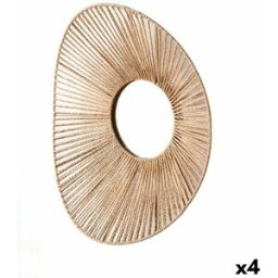Väggspegel Gift Decor Naturell Avlång 55 x 14 x 48 cm (4 antal)