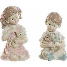 Prydnadsfigur DKD Home Decor Harts Barn (14.5 x 16 x 26 cm) (2 pcs)
