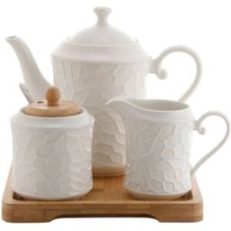 Tekanna Home ESPRIT Vit Bambu Porslin