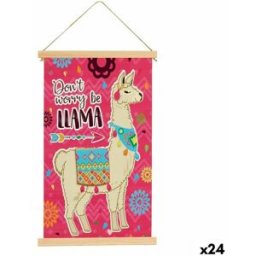 Kanvas Gift Decor 1 x 54 x 33 cm Lama (24 antal)