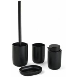 Badkit TODAY HOY Svart Plast Modern 4 Delar (4 antal)