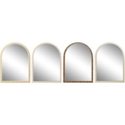 Väggspegel Home ESPRIT Brun Beige Naturell Elfenben Scandi 55 X 2 X 75 cm (4 antal)