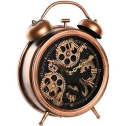 bordsklocka DKD Home Decor Koppar Vintage