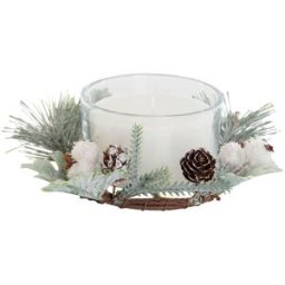 Ljus DKD Home Decor Vit Jul 15 x 15 x 5.5 cm 13 x 13 x 5,5 cm