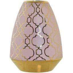 Vas DKD Home Decor Porslin Rosa Gyllene Orientalisk (18 x 18 x 24 cm)