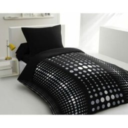 Täckslagsset HOME LINGE PASSION Steevy Svart 140 x 200 cm