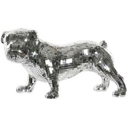 Prydnadsfigur DKD Home Decor Engelska Silvrig Bulldogg Harts Modern (45,5 x 21,5 x 25 cm)