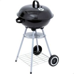 Kolgrill med hjul Aktive Emaljerad metall 46 x 89 x 46 cm Svart
