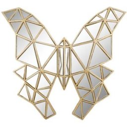 Prydnadsfigur DKD Home Decor 29,5 x 4 x 28,5 cm Gyllene Fjäril