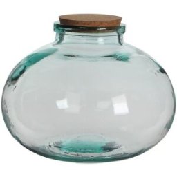 Glasburk Mica Decorations Olly Rund Kork Propp Dekorativ Glas (Ø 29 x 23 cm)