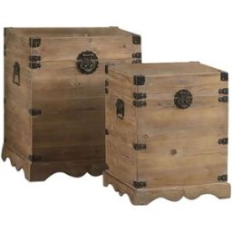 Koffertset DKD Home Decor Metall Gran Granträ Orientalisk 50 x 50 x 61 cm 48 x 48 x 61 cm 50 x 50 x 60 cm (2 antal) (1 antal)
