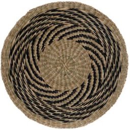 Bordsunderlägg DKD Home Decor Svart Naturell 38 x 38 x 1 cm