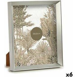 Fotoram Gift Decor Silvrig Glas Plast (6 antal)
