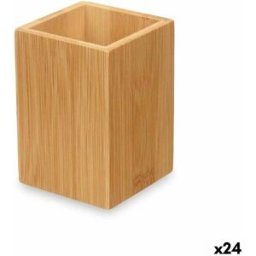 Tandborsthållare Berilo Naturell Bambu Plast 6,8 x 9,7 x 6,8 cm (24 antal)