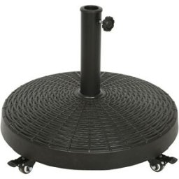 Parasollfot 841097 Svart Polyetylen Stål Med hjul Ø 52 cm