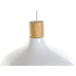 Taklampa DKD Home Decor Vit Brun Metall Furu 50 W 35,5 x 35,5 x 21 cm