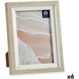 Fotoram Gift Decor Vit Beige Glas polystyren Plast (6 antal)