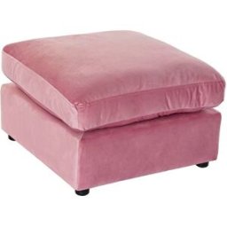 Fotpall DKD Home Decor Rosa Polyester Modern (55 x 55 x 30 cm)