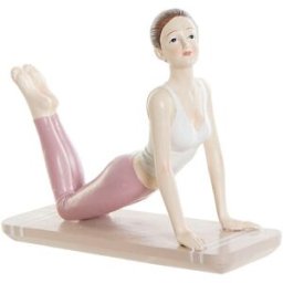 Prydnadsfigur DKD Home Decor Rosa Yoga Scandi 16 x 6 x 13 cm
