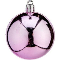 Julgranskulor Krist+ Rosa Plast Ø 6 cm 24 antal