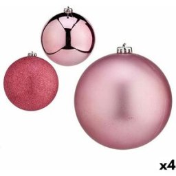 Uppsättning av julkulor Krist+ Rosa (4 antal)