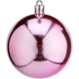 Julgranskulor Ø 7 cm 12 antal Rosa Plast