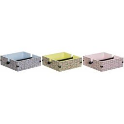 Servetthållare DKD Home Decor Blå Grön Rosa Metall Trä MDF 3 Delar 22 x 18 x 6 cm