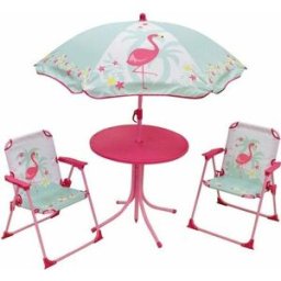 Trädgårdsmöbler Fun House Barn Rosa flamingo 4 Delar