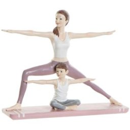 Prydnadsfigur DKD Home Decor 24 x 6,5 x 19,5 cm Scandi Rosa Yoga