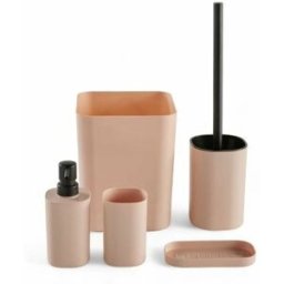 Badkit TODAY HOY Rosa Plast Modern (5 antal)
