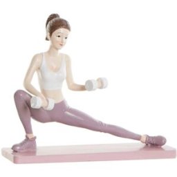Prydnadsfigur DKD Home Decor Rosa Yoga Scandi 20 x 8 x 16,5 cm