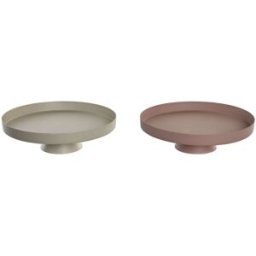 Bordsdekoration DKD Home Decor Beige Rosa Järn 31 x 31 x 9 cm (2 antal)