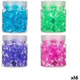 Dekorativa stenar Gift Decor Blå Grön Purpur Rosa 150 g Diamant (16 antal)