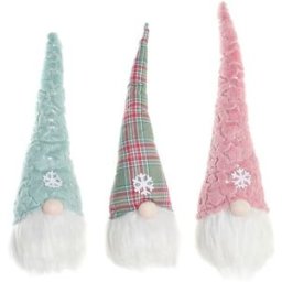 Tomte DKD Home Decor Röd Grön Rosa Gnom 17 x 16 x 54 cm (3 antal)