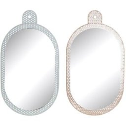 Väggspegel DKD Home Decor Vit Rosa 22 x 1,5 x 40 cm (2 antal)