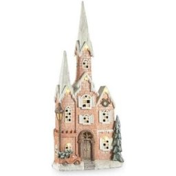 Julgranskula Krist+ Vit Brun Grön Rosa Hus Jul 20 x 125 x 55 cm LED Ljus Musik