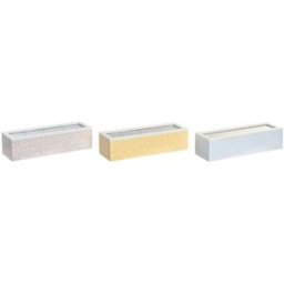 Låda för örtte DKD Home Decor 30 x 9 x 8 cm Glas Blå Rosa 3 Delar Trä MDF