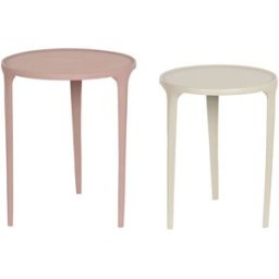 2-bordsset DKD Home Decor Beige Rosa 40 x 40 x 50 cm