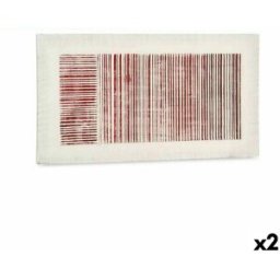 Kanvas Gift Decor Vit Rosa Ränder Med relief 110 x 60 x 2,5 cm (2 antal)