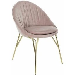 Matsalsstol DKD Home Decor Rosa Gyllene 60 x 60 x 85 cm
