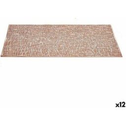 Bordsunderlägg Kinvara Rosa Plast 30 % Polyester 45 x 0,01 x 30 cm 30 x 0,001 x 45 cm (12 antal)