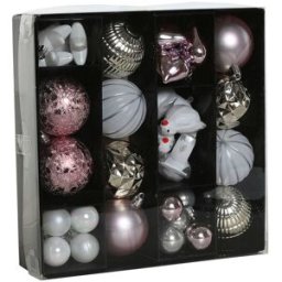 Julgranskulor Home ESPRIT Rosa PVC 25 x 6 x 25 cm