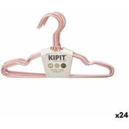 Klädhängarset Kipit Blå Grön Rosa Metall Silikon Barn 9,5 x 0,3 x 18 cm 29 x 18 x 2,9 cm (24 antal)
