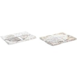 Dukar och servetter DKD Home Decor 9 Delar 2 antal 150 x 250 x 0,5 cm Beige Rosa Vit Grön Ljusbrun
