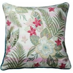 Kuddfodral DKD Home Decor 60 x 1 x 40 cm Rosa Grön Tropiskt